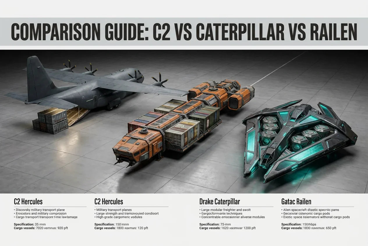 C2 vs Caterpillar vs Railen: Which Cargo Ship is Best in 2026? | ORONST ORBITAL Guide