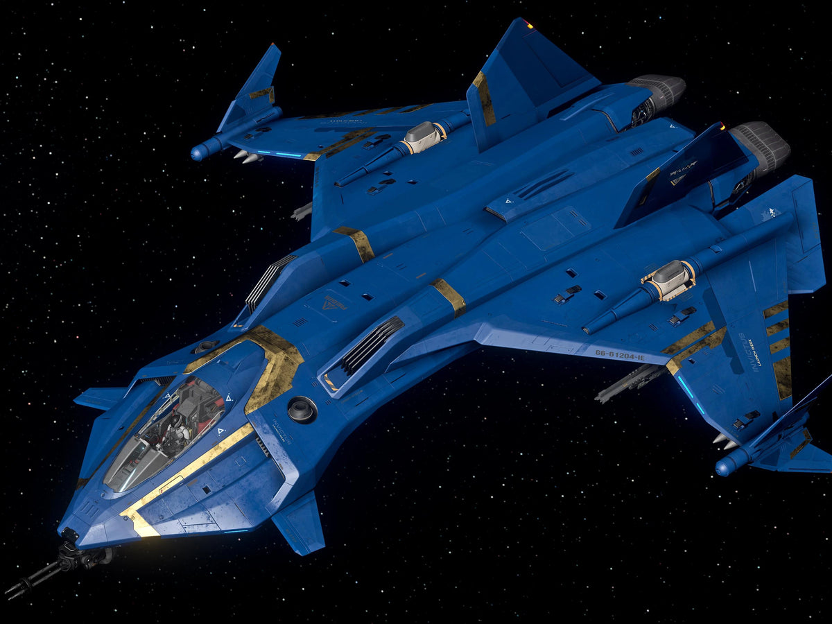 Gladius - Invictus Blue and Gold Paint | Star Citizen | ORONST ORBITAL