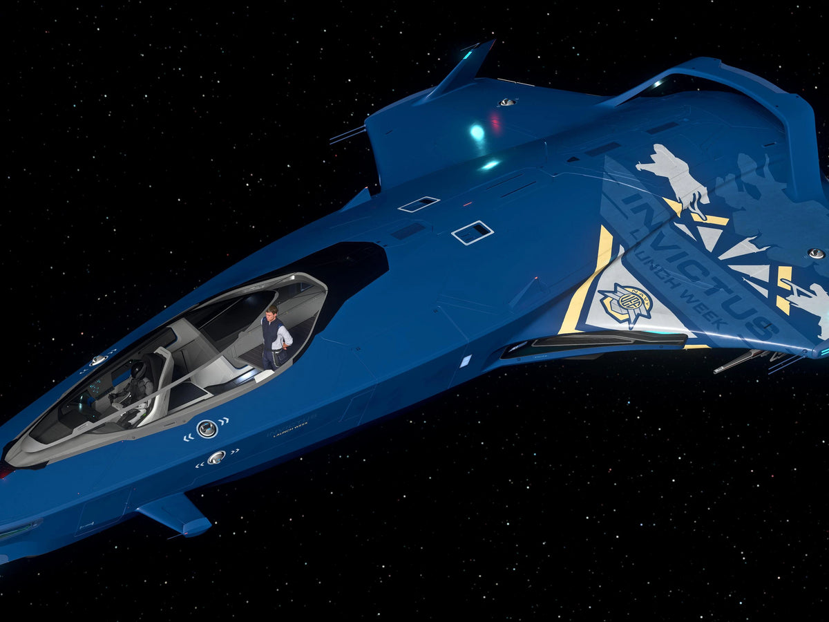 100 Series - Invictus Blue and Gold Paint | Star Citizen | ORONST ORBITAL