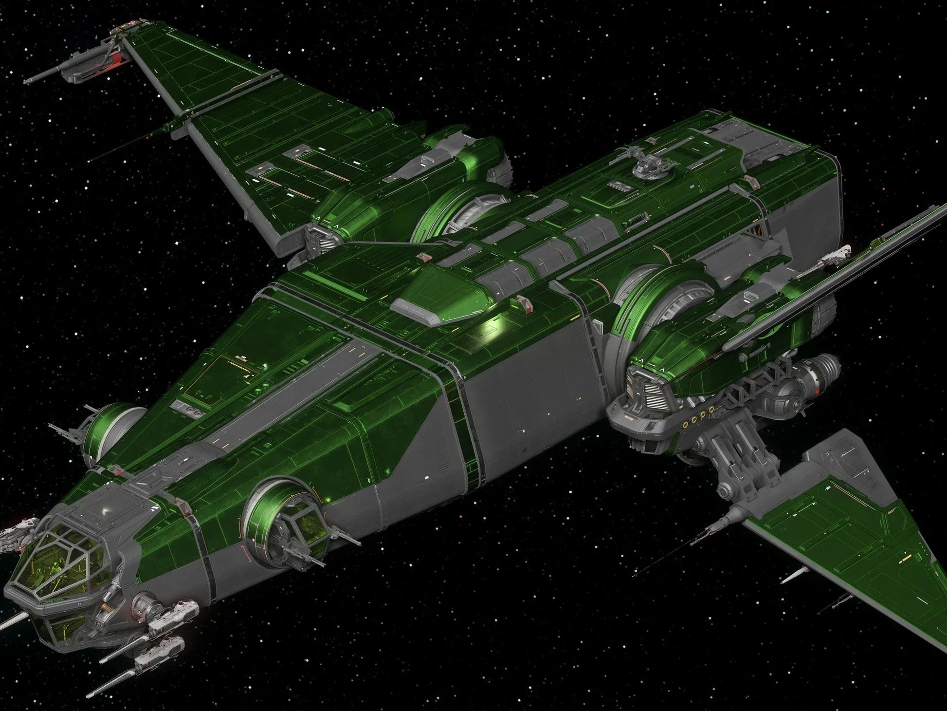 Corsair - Ghoulish Green Paint | Star Citizen | ORONST ORBITAL