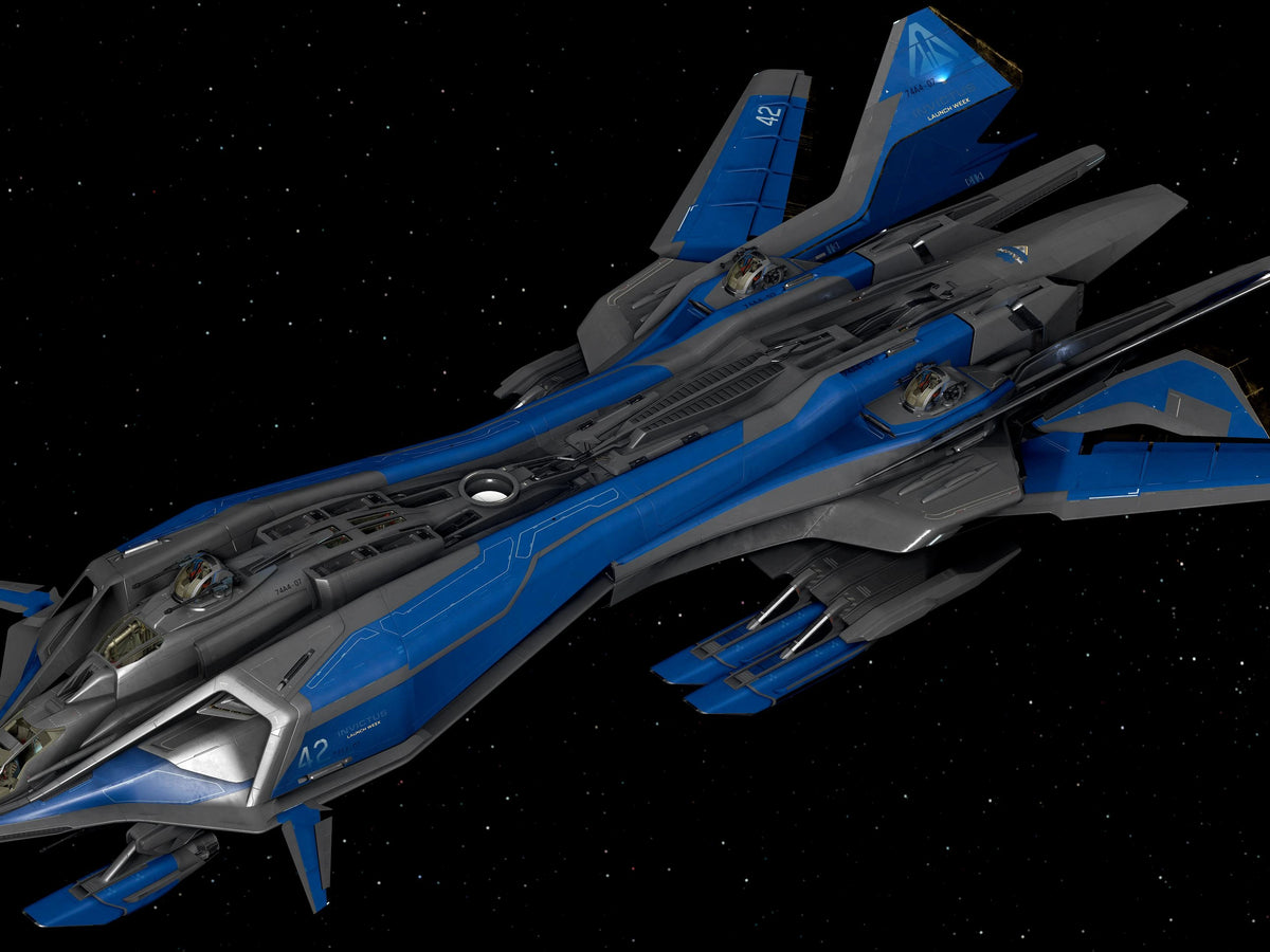 Retaliator - Invictus Blue and Gold Paint | Star Citizen | ORONST ORBITAL
