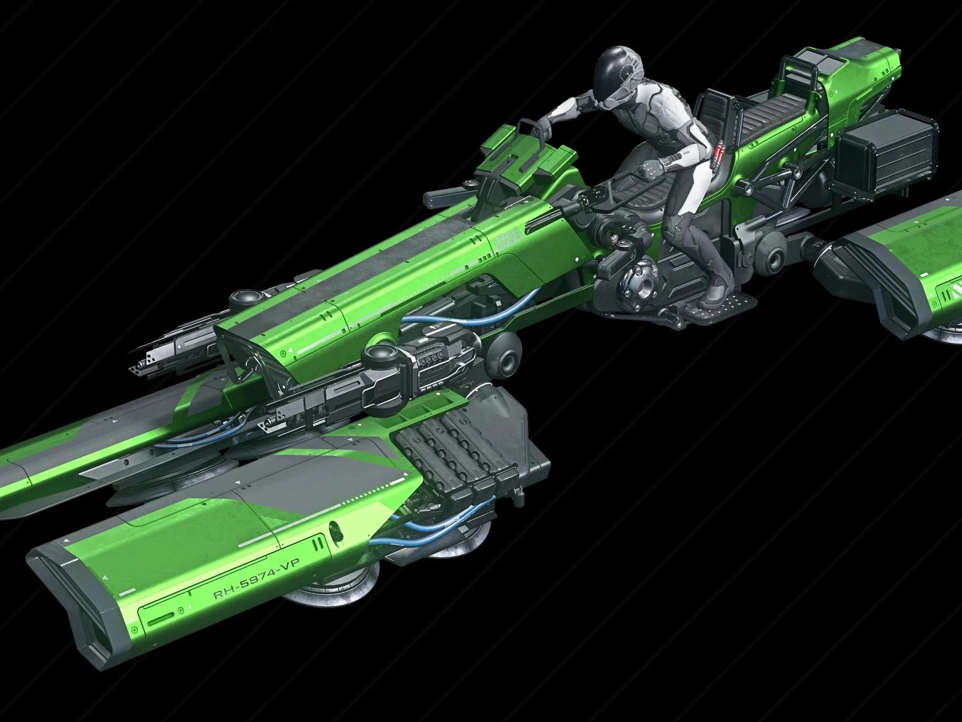 Dragonfly - Ghoulish Green Paint | Star Citizen | ORONST ORBITAL
