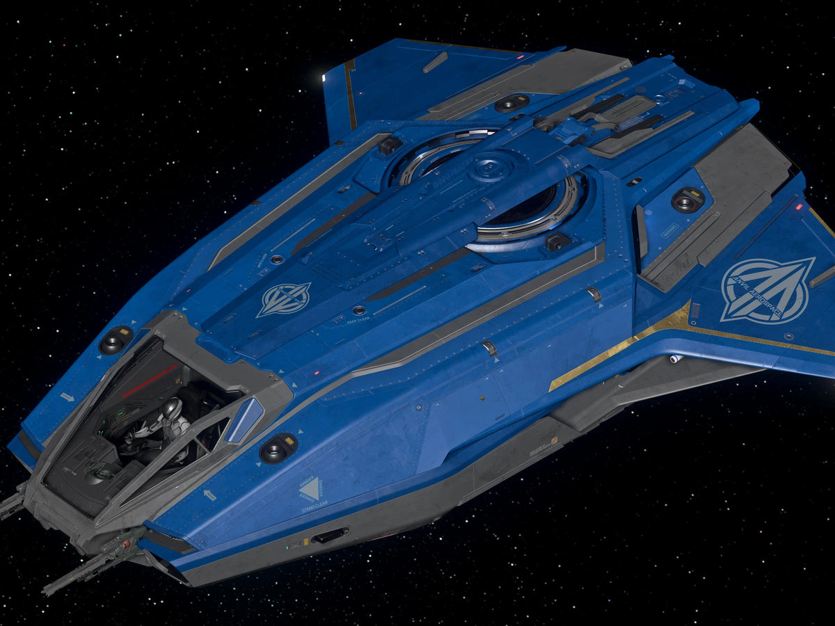 C8 Pisces - Invictus Blue and Gold Paint | Star Citizen | ORONST ORBITAL
