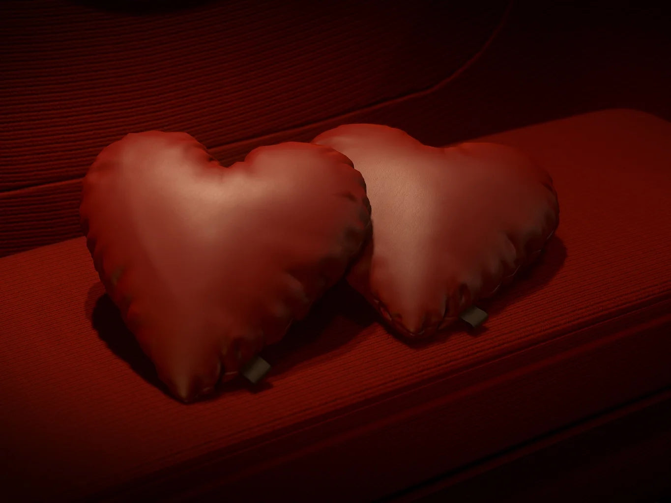 Red Heart Plushie Cushion Set - Subscriber Store