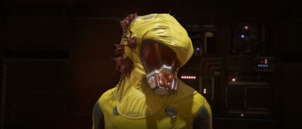 Radioactive Yellow Lost Plague Helmet