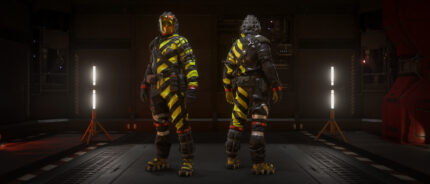 TruBarrier Hazard Suit and Mask - Warning